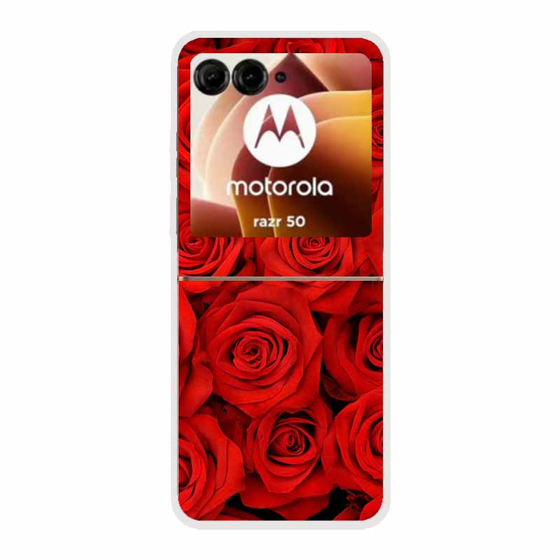 For Motorola Razr 50 Ultra Case Plastic Hard Painted Cartoon Transparent Back Cover Case for Motorola Razr 50 5G Hard PC Case 50