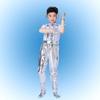 Costume Bambini Robot Spazio Stile Futuro Ragazzi Ragazze Abito da Esibizione Alieno Halloween Spettacolo Teatrale Festa Cosplay Vestiti per Travestirsi
