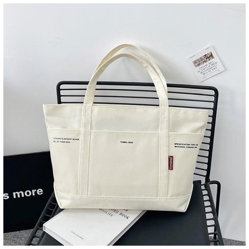 Canvas Large-capacity Women's Shoulder Bag Women's New Versatile Underarm Bag Commuter Tote Bag