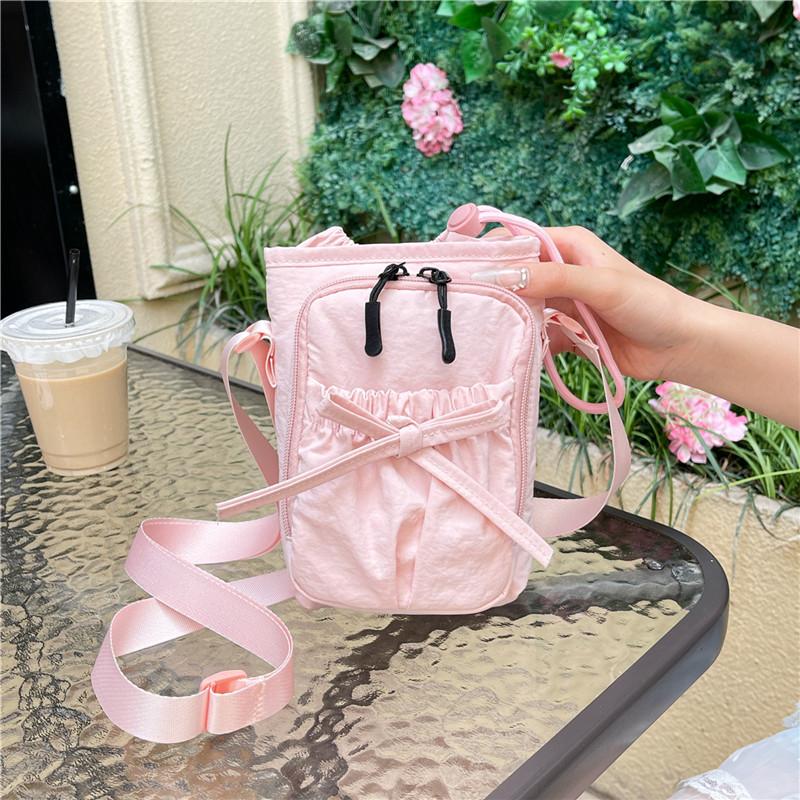 Mobile Phone Bag Summer Outdoor Lightweight Bow Bundle Messenger Bag Waterproof Thermal Insulation Kettle Bag Women'S Shoulder Bag