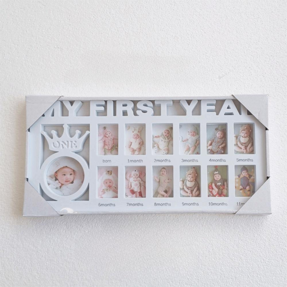 

Фотографии 0-12 месяцев Фоторамка для новорожденного PP Памятный альбом Рамка для памятных вещей нового ребенка белый