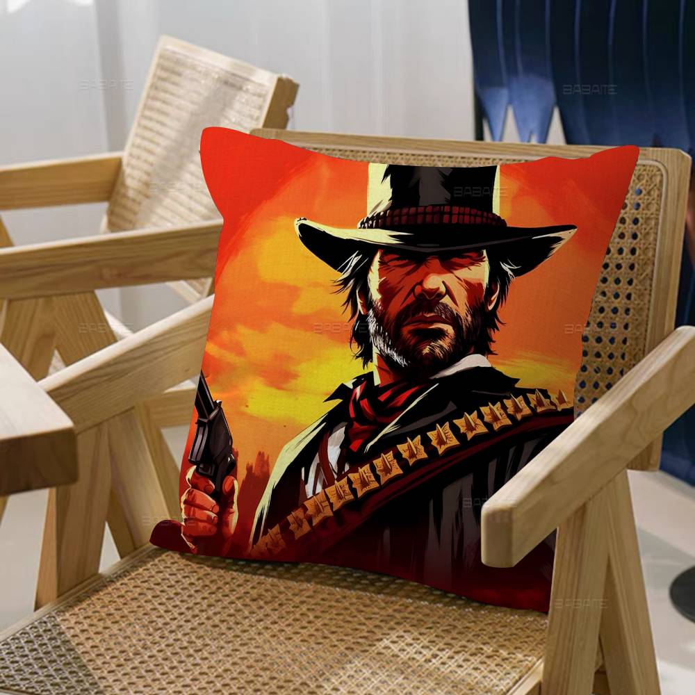 Red Dead Redemption Pillowcase toon Gift Cushion Cover Bedroom Home Sofa Chair Seat Decor pillow case
