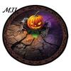 Indoor Holiday Theme Rug Halloween Round Area Rug, 3D Optical Illusion Doormat for Living Room, Scary Floor Mat Non Slip Absorbent Mat, Washable