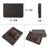 Crazy Horse Leather Pencil Case 12 Packs Handmade Magnetic Drawer Type Student Office Pen Storage Case