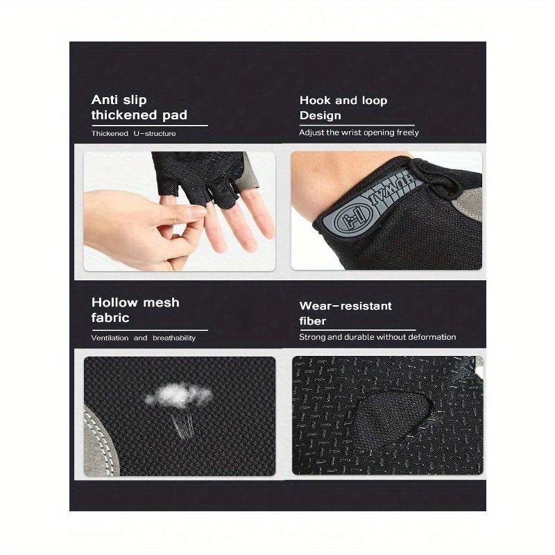 1pair Unisex Outdoor Sports Half Finger Gloves for Workout, Yoga, Cycling, Climbing, Driving, Suitable for Cycling, Riding Motorcycle and Skiing