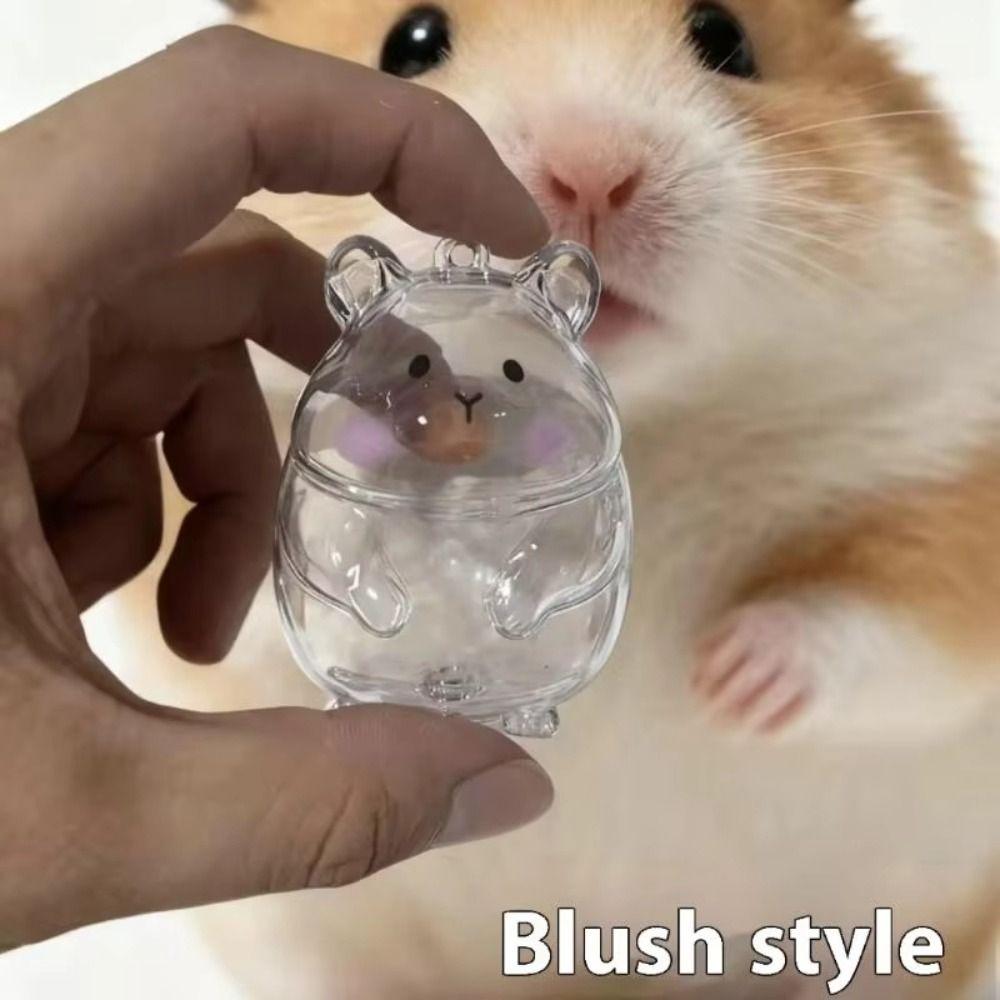 Transparent Acrylic Keychain Cat Hair Storage Capsule Handmade Hamster Hair Storage  DIY Pendant
