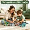 Wind-Up Automatic Walking Mechanical Dinosaur Toy Set,Realistic Dino Figures Educational Playset,Birthday Christmas Gift for Kid
