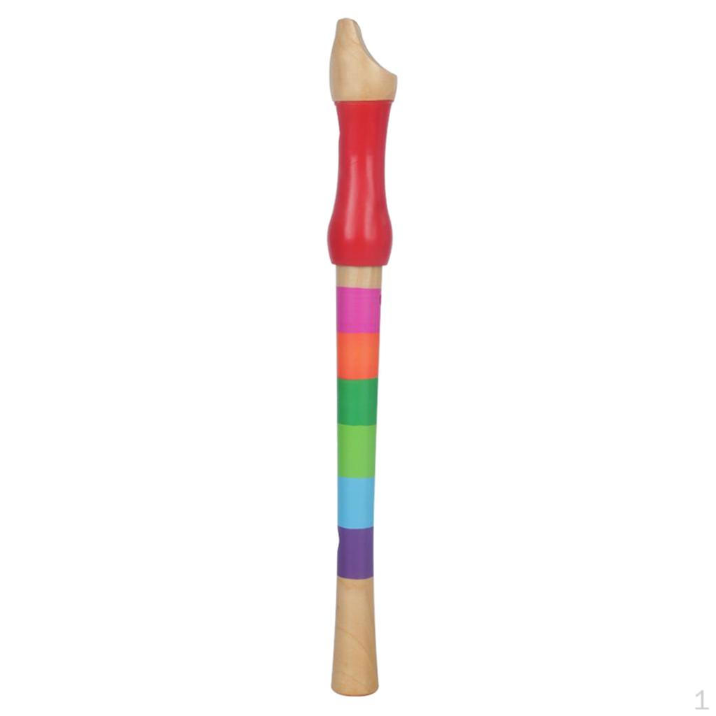 

32cm/12.59 Flute Kids Musical Instrument Learning Practicing Wooden Toy Birthday Wedding Party #1