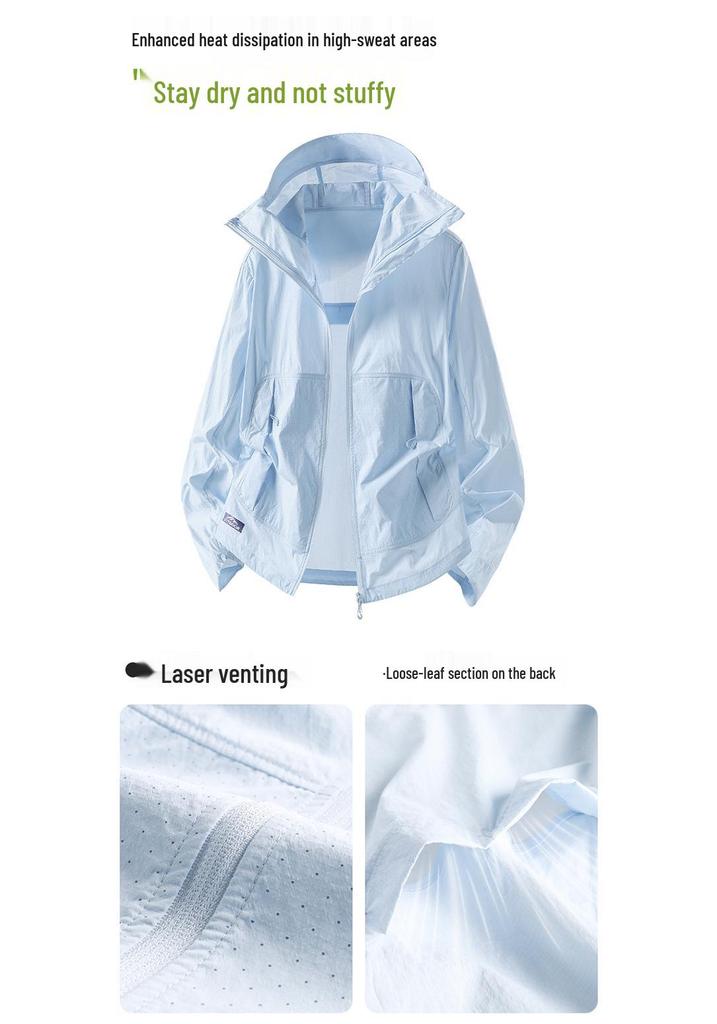 Men's Ice Silk UPF50+ Anti-UV Summer Sun Protection Jacket - Custom Logo Available.