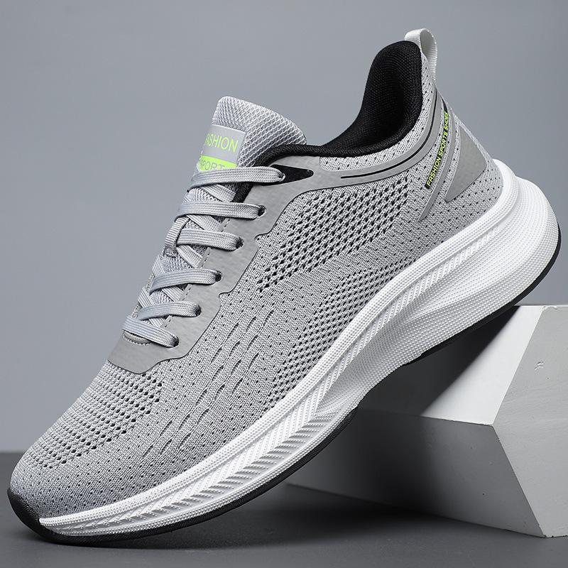 Large Size Men's Shoes New Summer Versatile Casual Sports Shoes Non-slip, Breathable and Wear-resistant Fly-woven Running Shoes