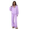 Women's Two Piece Sweatshirt Set with Wide Leg Pants Casual Track Suit for and Wear