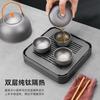 Portable Titanium Tea Set With Tray Travel Gongfu Ware Gift Box Modern Chinese Style