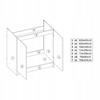 Kitchen Cabinet for Sink, 80x50, Freestanding