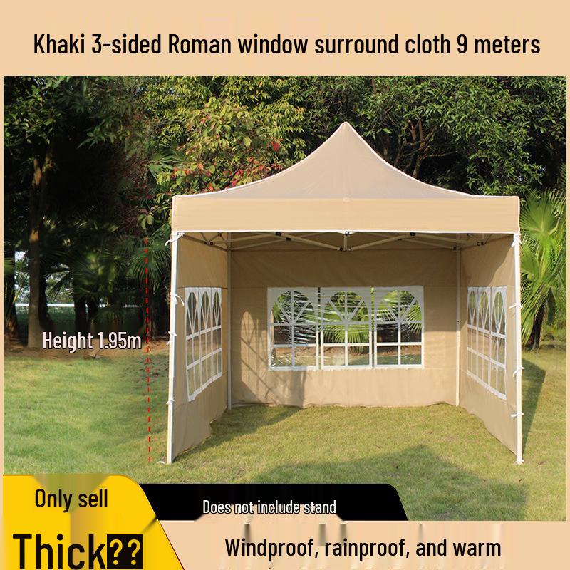Transparent Tent Side Panel: Windproof & Waterproof Outdoor Canopy Enclosure with Thick Fabric and Durable Edging