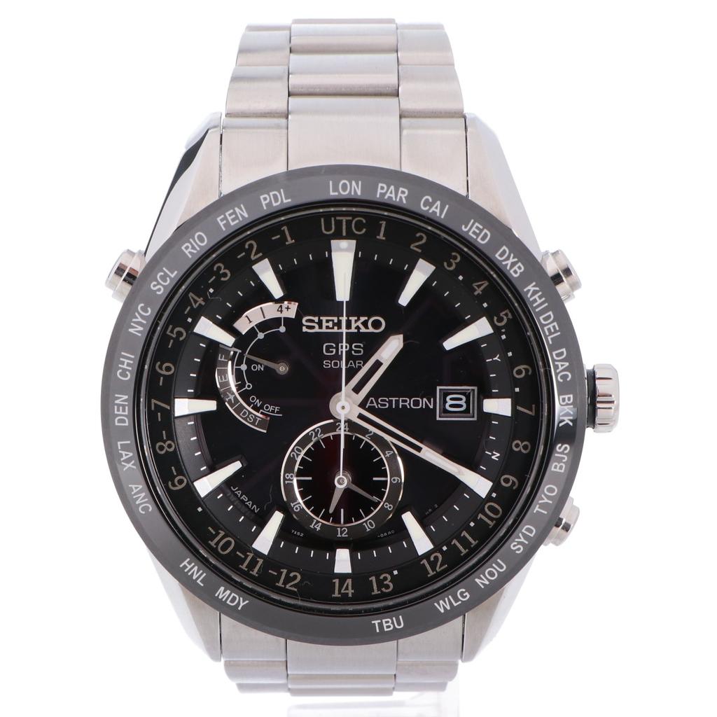 Seiko [Excellent Condition] SBXA021 7X52 ASTRON GPS Solar Powered Radio Wave Watches SilverUsed