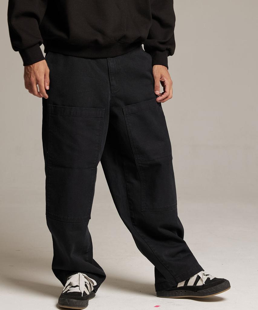 PHILIPPAKER Blue Base Vintage Wide Work Pants Black