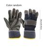 1 Pair Labor Protection Cowhide Welding Gloves Thickened Welder Gloves Leather  Work Gloves  Outdoor