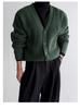 2026 Japanese Retro V-neck Knit Cardigan: Spring/Autumn Artistic Loose Sweater for Men