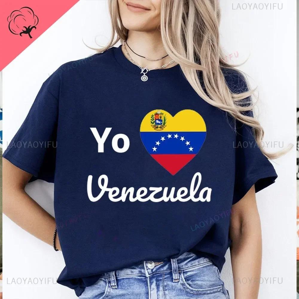 Venezuela Women T-Shirt Proud Venezuelan Venezuela Flag Unisex Streetwear High Quality Crew Neck Tshirt Short Sleeve Tops