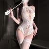 Sexy lingerie lace perspective open crotch onesie passion hot sexy uniform seduction pure lust