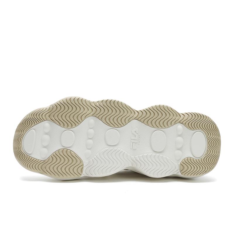 Fila PEASE Cushioning, Wear Resistant Low Top Chunky Sneakers Men's Micro White F12M512151FWF