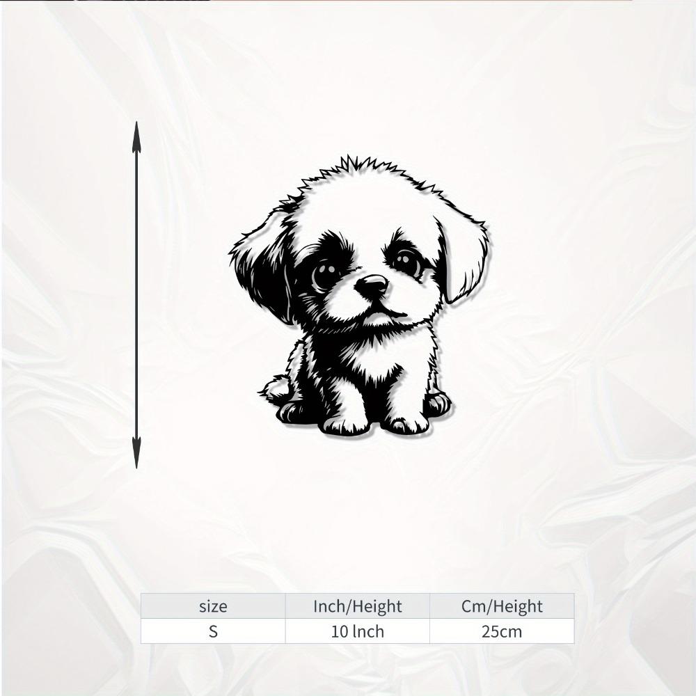 

1pc Cute Puppy Metal Wall Art, Dog Statue Mural for Home Garden Fence, Weather-Resistant Pet Lover Gift New Year Easter S/25CM/10Inch