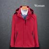 Solid Color Couple Hooded Jacket Unisex Waterproof Windbreaker Windproof Outdoor Hiking Jacket Coat for Spring Autumn