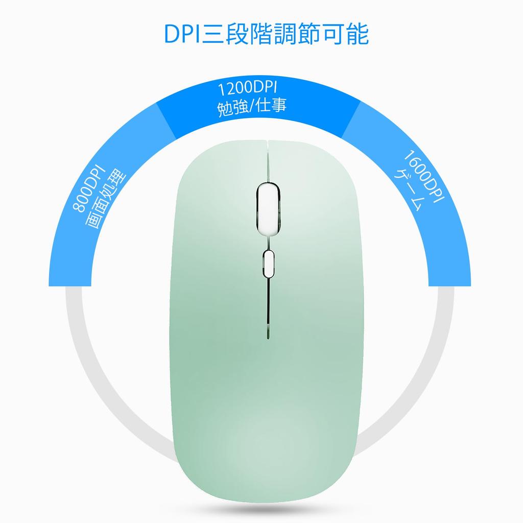 Rechargeable Bluetooth Wireless Mouse with 3DPI Optical High Compatible with and PC Slim, Quiet, 2.4GHz Operation, Modes, Control, Precision,