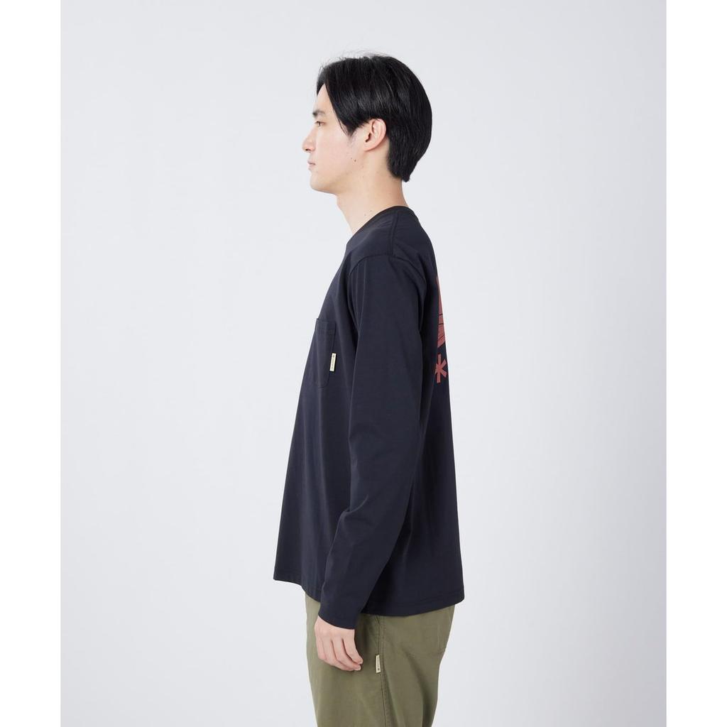 Snow Peak TL Sunset Plating L/S T-Shirt SPTL-TS-26SU910 Black Size M - Unisex Outdoor Long Sleeve Tee