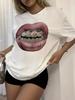 Tshirt Womens Black Round Neck Short Sleeve Casual Loose Comfort TShirt