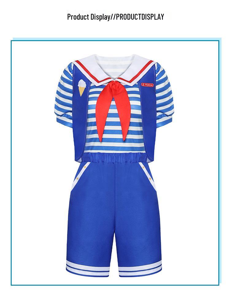Stranger Things Halloween Cosplay: Man-Eating Flower Ice Cream Clerk Costume for Comic Con and Stage
