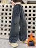 Girls' 2025 Fleece-Lined Wide-Leg Denim Pants - Autumn/Winter Style