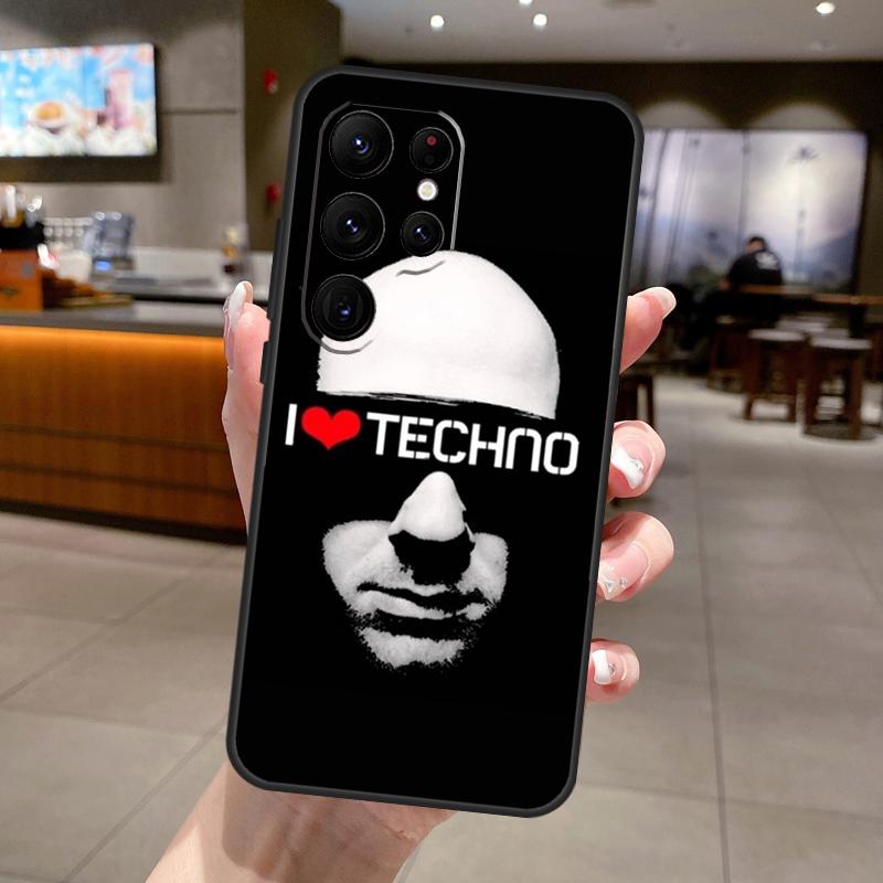 Techno Music Phone Case For Samsung Galaxy S25 S24 S22 S21 Ultra S23 FE S9 S10 S20 Plus S24 FE Soft Cover