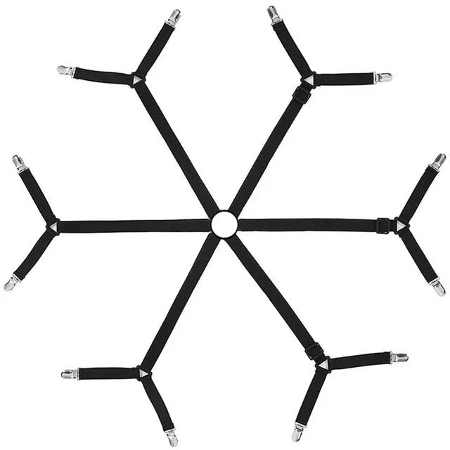 6 Clips Adjustable Elastic Bed Sheet Holder Mattress Clip Fasteners Cover Blankets Non-Slip Fixing Strap Grippers