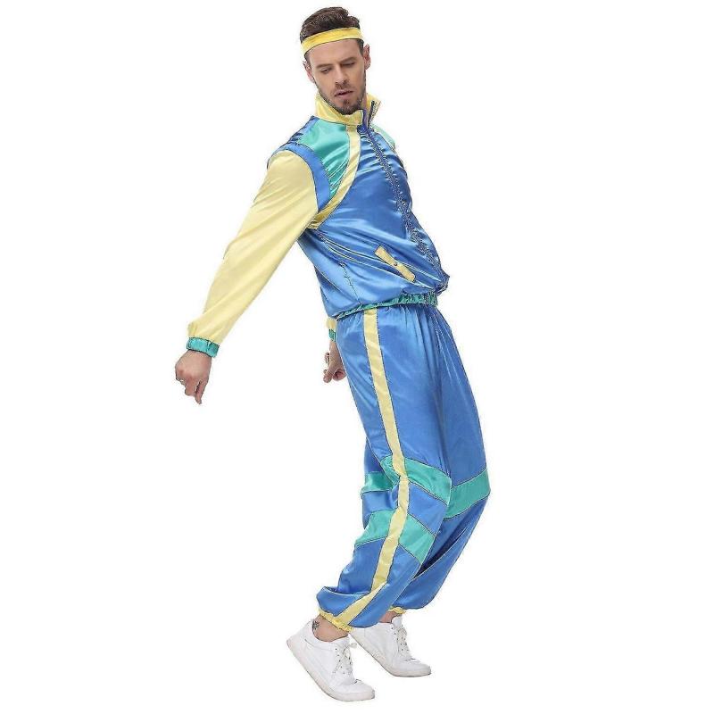 70s 80s Tracksuit Jogging Suit Costume for Men and Women, Halloween Cosplay Streetwear