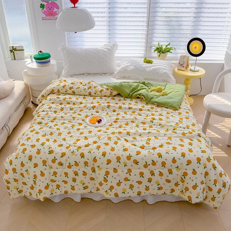Cartoon Dinosaur Summer Quilt Air Conditioning Quilted Quilts for Kids Teens Skin-Friendly Breathable Thin Blanket Washable