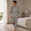 Halloween Pajama Set for Women Sleepwear Top and Pants Cozy Holiday Night
