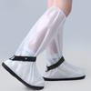 1 Pair Rainproof Shoe Covers Waterproof Non-Slip PVC Puncture Resistant Thickened Shoe Covers with Adjustable Elastic Band