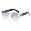 The new M comes with a round frame, European and American old money style temperament, high-end sunglasses, women's fashion trend, gold, UV pro