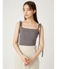 FRAY Shoulder Ribbon Knit Layered Shirt FWNT252134 GRY I.D. Women's