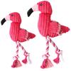 Adorable Pet Doll Flamingo Shape Dog Toy Durable Chew Proof Teeth Grinding Relief Fun Playtime for Dogs
