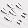 10Pcs Fountain Pen Nib Replacement Metal Fountain Pen Tip For Gothic Base English Handwriting Practice and Sketching