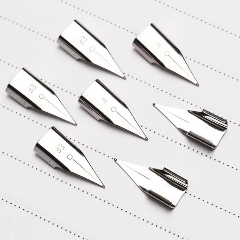 10Pcs Fountain Pen Nib Replacement Metal Fountain Pen Tip For Gothic Base English Handwriting Practice and Sketching