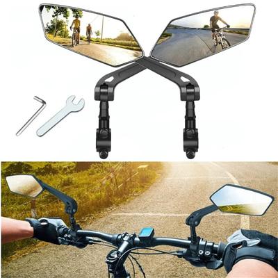 Adjustable  Rearview Mirror, 360° View Rear Mirror for Mountain and Electric Bikes, Cycling Safety Accessory for Road and  Riding