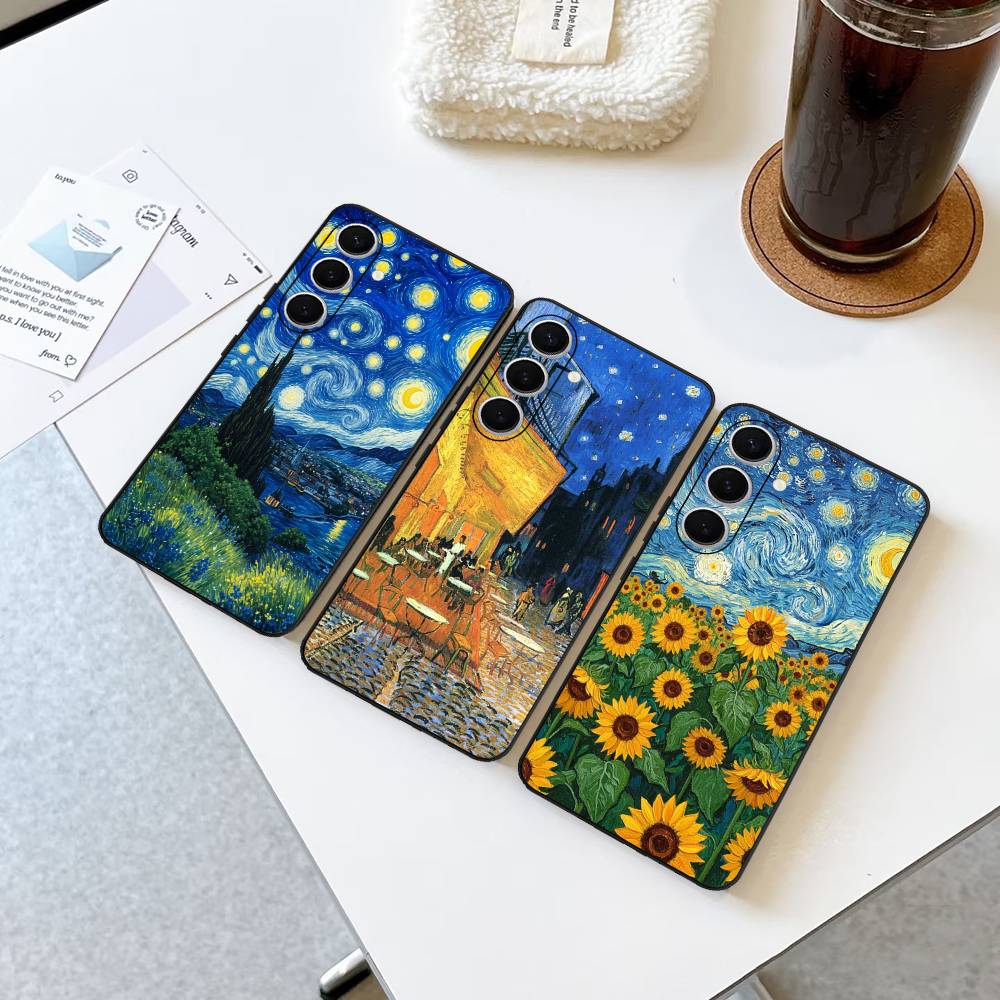 Art Vincent Van Gogh Phone Case For Samsung S 24 fe 25 Ultra plus 20 lite 21 30 22 23 24 22 Ultra 5G Fundas