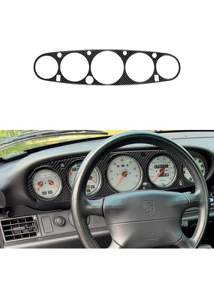 For 1989-1997 Porsche 911 Styling Carbon Fiber Car Interior Dashboard Gear Shift Handbrake Bezel Panel Trim Sticker Accessories