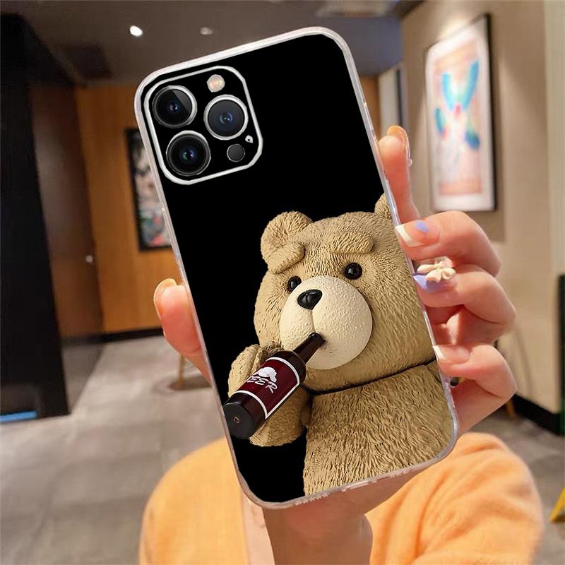 Phone Case For iphone 17 Pro Max Air 16 15 14 13 Pro Max 15 16 Pro 15Plus Bear