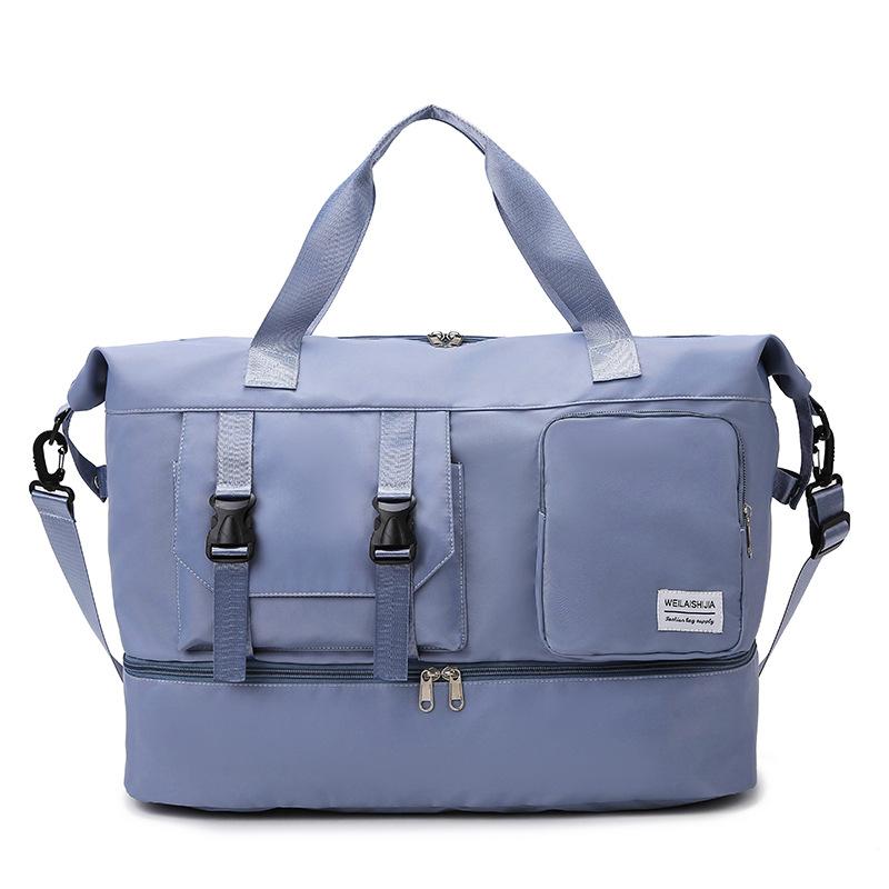 Travel bag expandable large-capacity multi-function shoulder messenger sports fitness bag independent shoe compartment storage maternity bag