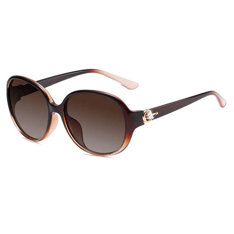Women's Polarized Rhinestone UV Protection Sunglasses - Stylish Large Frame