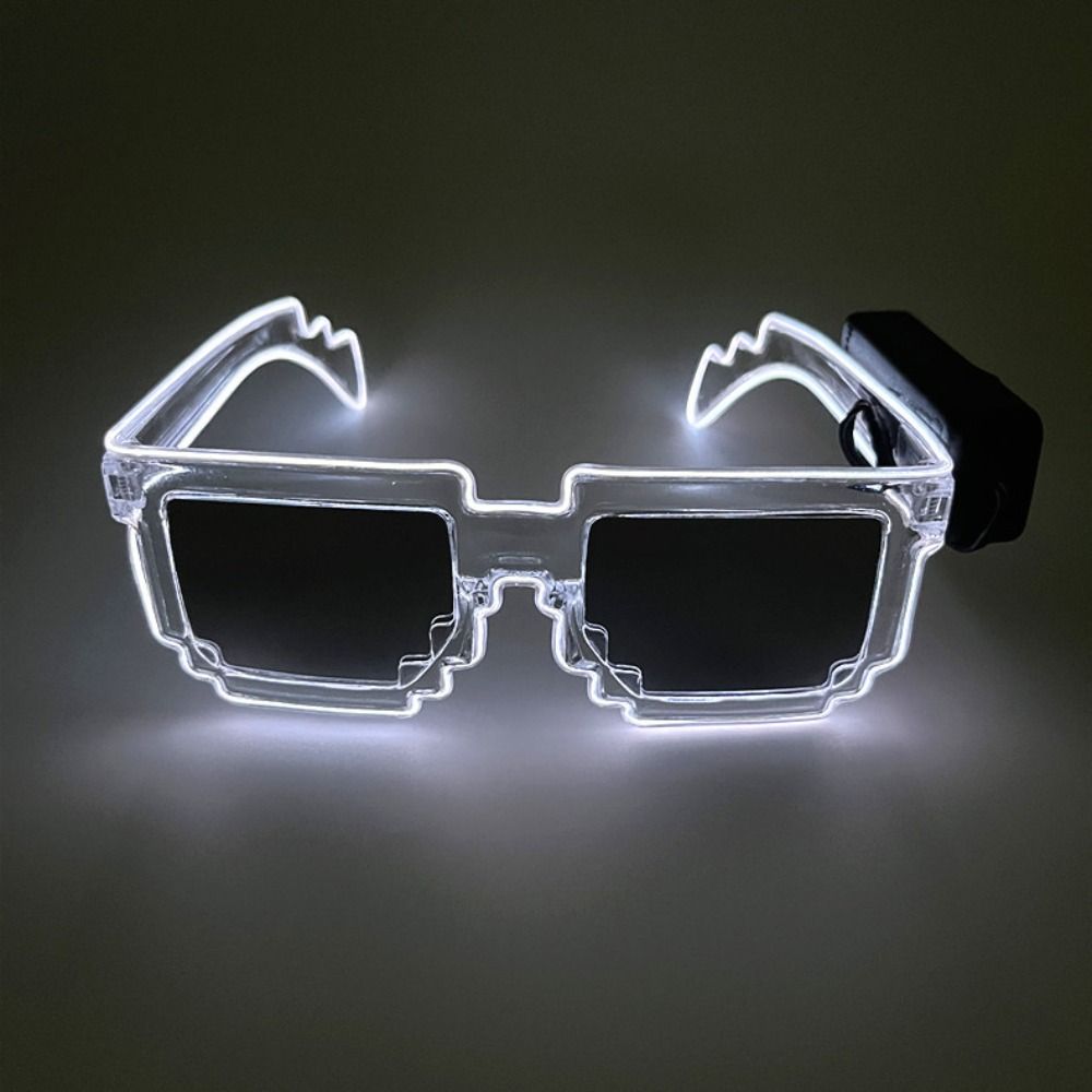Gift Plastic Mosaic Luminous Glasses Wireless Party Supplies EL Glasses Fun LED Fluorescent Sunglasses